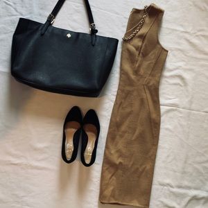 Camel Wool Sheath Dress
